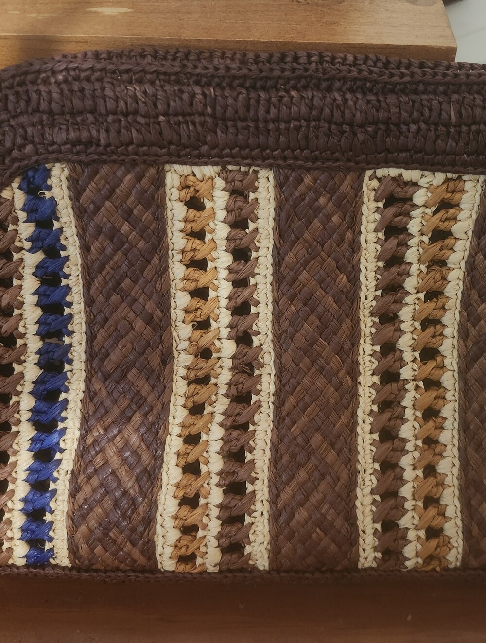 Sezane Carla Woven Bag Clutch - Picture 3 of 10